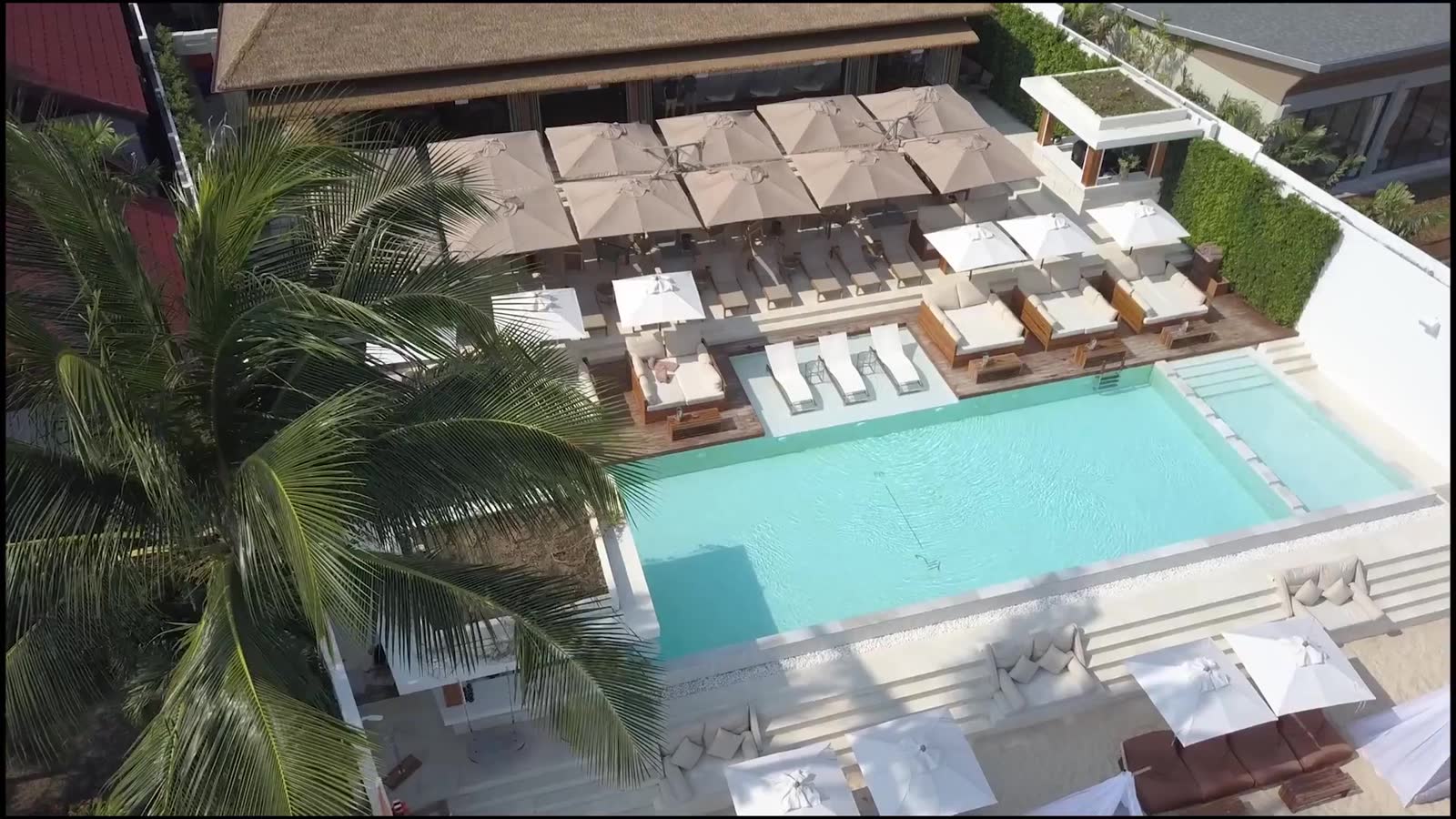 The pool from above