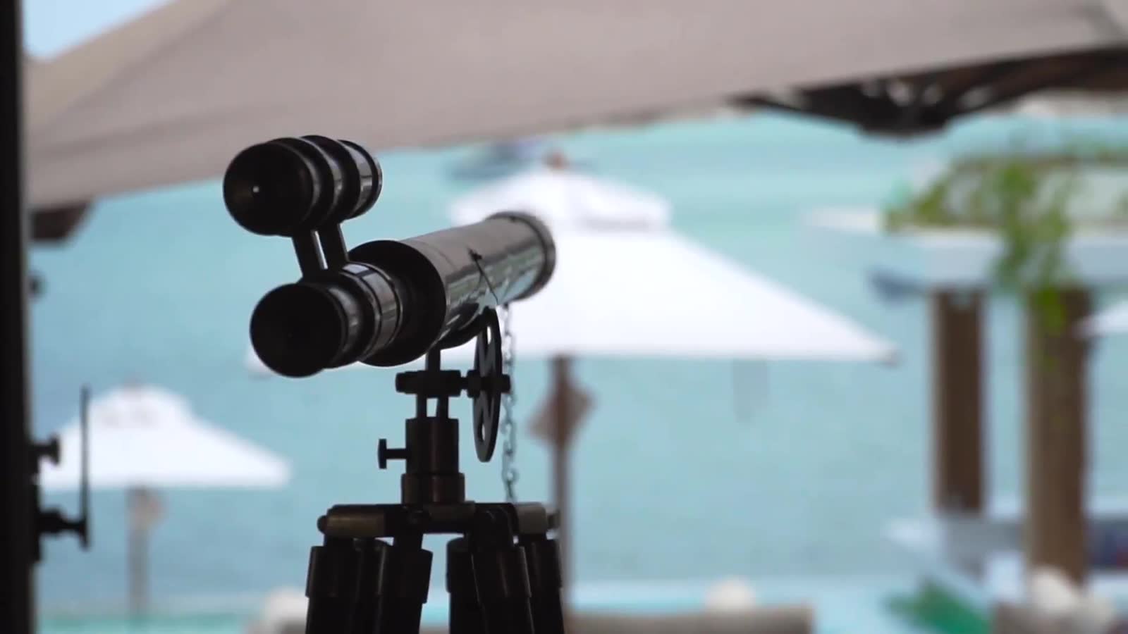 The telescope on the sea deck