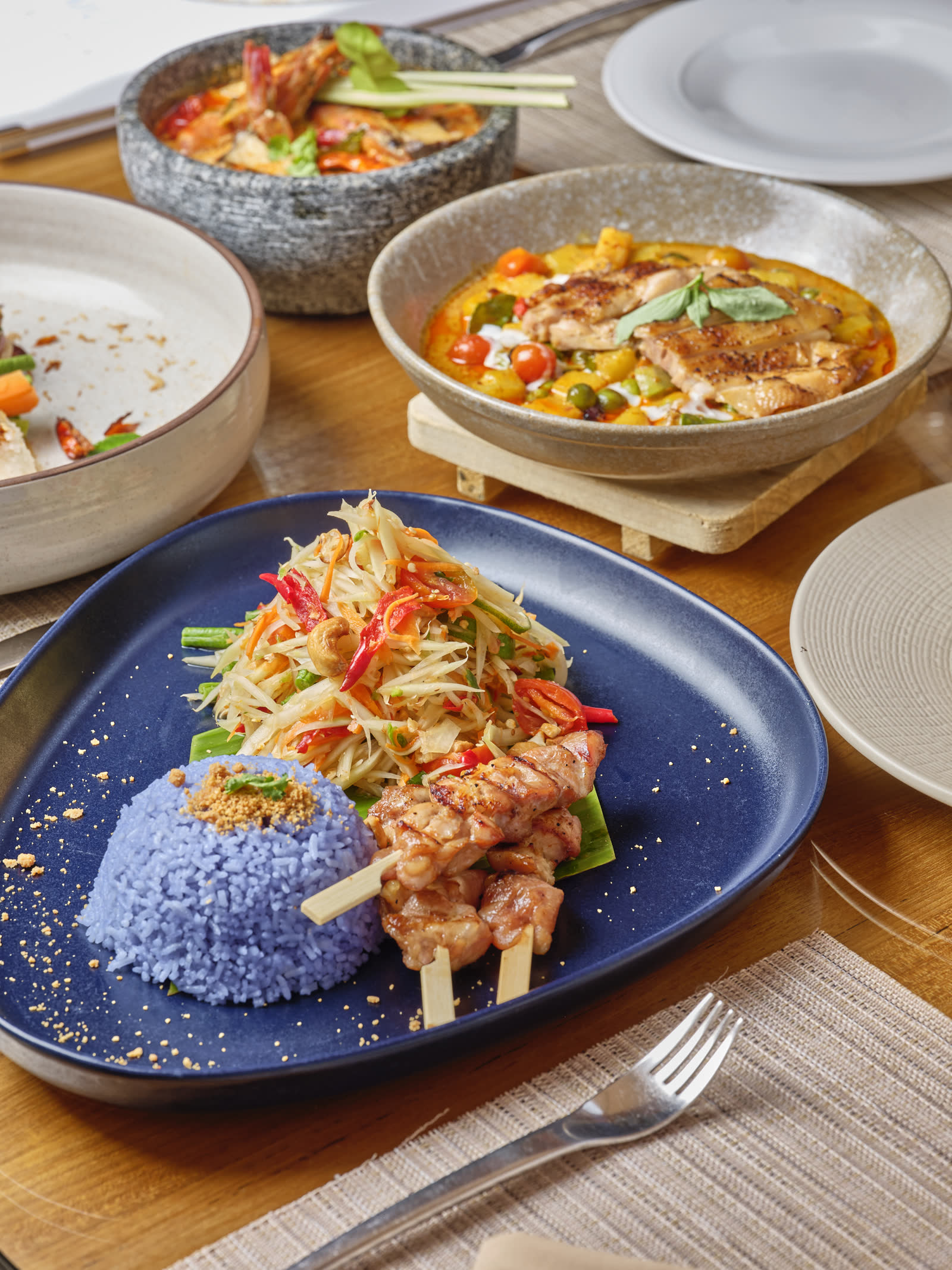Thai cuisine at the beach club